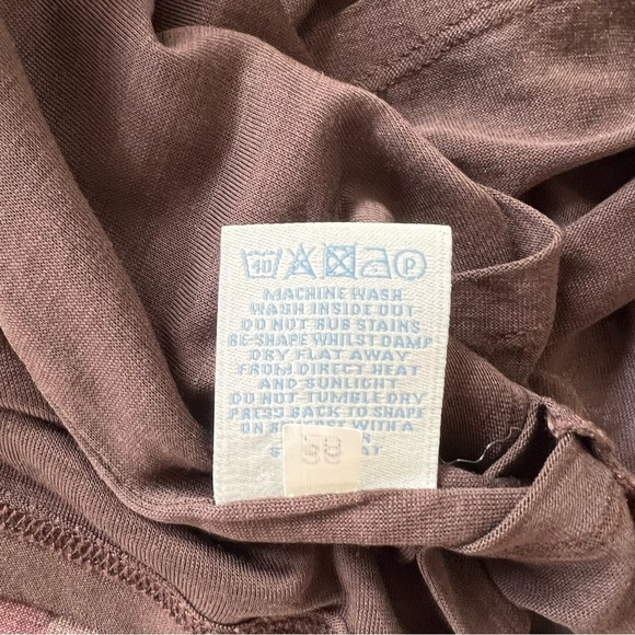 Boden Floral Midid Dress Women's 6 Brown Half Sleeve Stretch V Neck Pink Boho - Picture 13 of 13